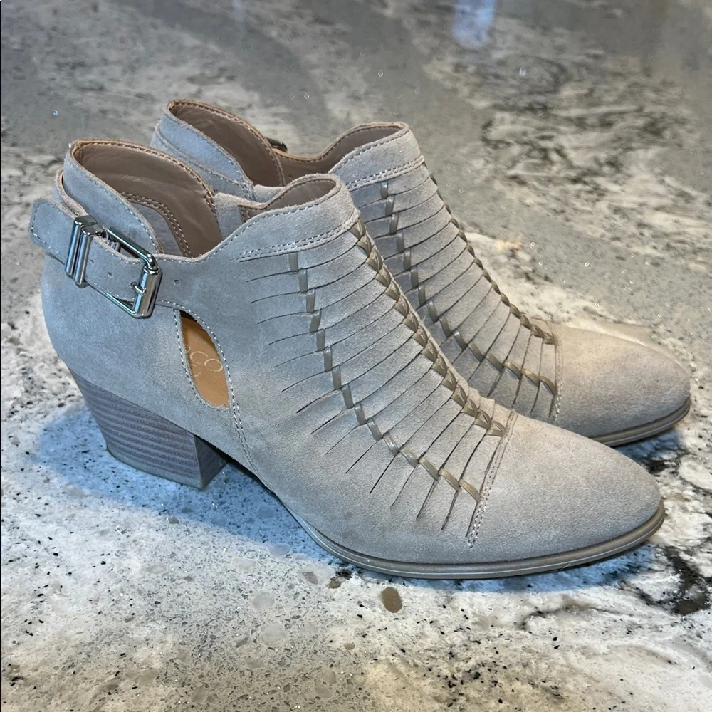 Franco Sarto Tan Pleated Ankle Booties Size 6.5